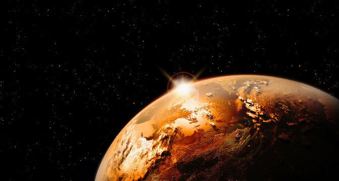 planet earth background. over light [ Elements of this image furnished by NASA ]