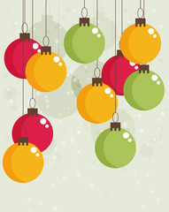 Christmas greeting card. Vector illustration