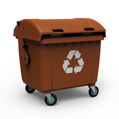 Müllcontainer braun