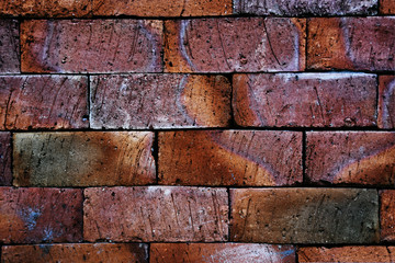 Brick Wall Texture Background, close up of brick tiles