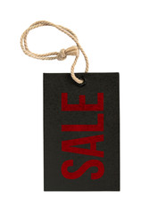Word Sale on Tags. Isolated on White Background