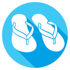 flip flops flat icon