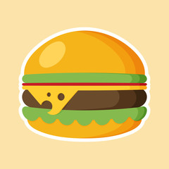Hamburger icon. flat style vector illustration