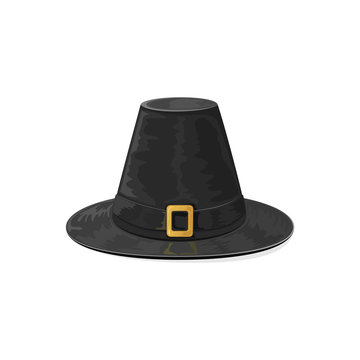 Black pilgrim hat