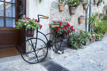 Fototapeta na wymiar Bicycle with flowers