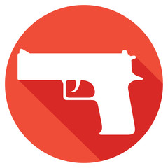 gun flat icon (pistol vector)