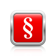 Paragraph – Glossy red metal button with reflection