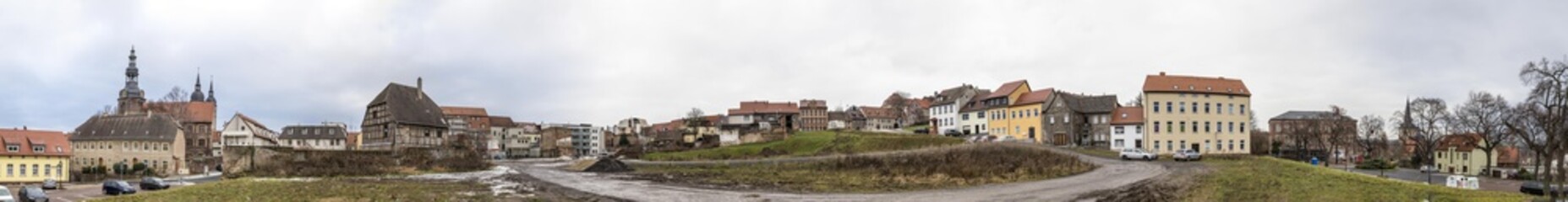 panoramic view to buildings in Eisleben