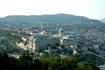 Fototapeta premium Budapest, Hongrie. Le château sur la colline de Buda.