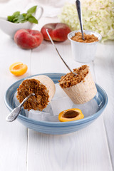 Homemade fruit apricot popsicles