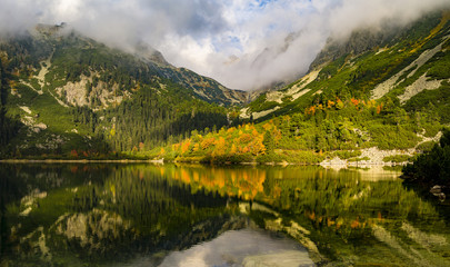 Tatra mountain lake Popradske Pleso,High Tatras,Slovakia