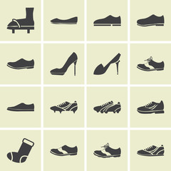 shoes icon set vector.