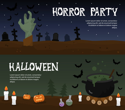 Horror party. Halloween.