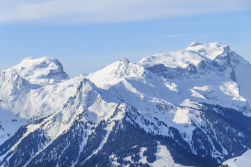 Fototapeta na wymiar Winterliche Bergwelt im Montafon