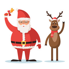 Santa and the Christmas deer