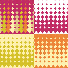 Set of 4 seamless vector backgrounds with abstract geometric pattern. Print. Repeating background. Cloth design, wallpaper.