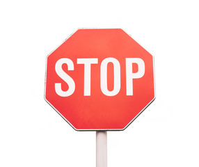 Stop sign isolated