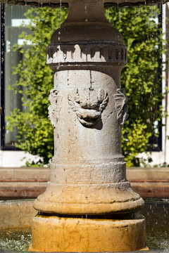 Ancient fountain in Navona square. Verona, Veneto, Italy