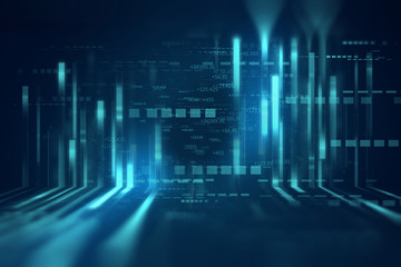 blue geometric  shape abstract technology background