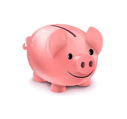 Piggy bank. Piggybank isolated on white background.