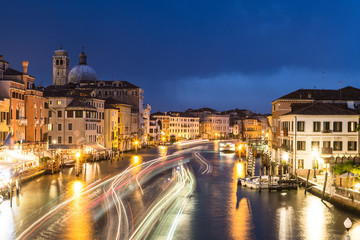 Venice Grand canal at night