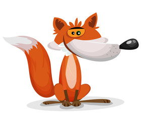 Cartoon Funny Fox Character