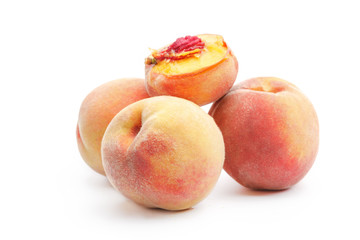 Peach isolated on white background