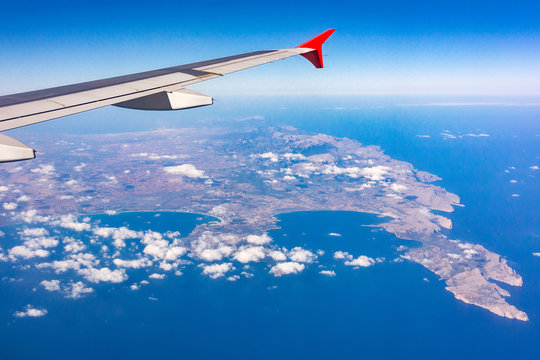 Landeanflug auf Mallorca am Cap Formentor