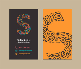 Letter S Logo Business card