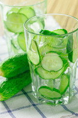 Lemonade with a cucumber