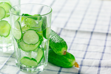 Lemonade with a cucumber