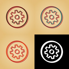 ikona w stylu retro © vempireart