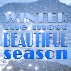 Inspirational quote on blurred snow background