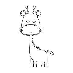 giraffe cute animal icon image vector illustration design 