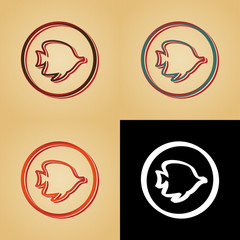 ikona w stylu retro © vempireart