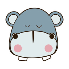 hippopotamus cute animal icon image vector illustration design 