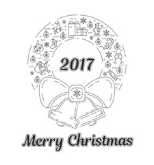 Vector graphic set. Silhouette, logo, icon. Christmas, New Year. Linear, flat, contour, thin, design. App, Web site template, infographic. Concept of Christmas sign. Element, emblem, symbol.