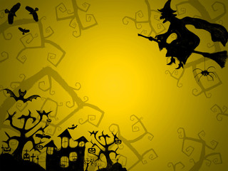 Fototapeta na wymiar Halloween background yellow