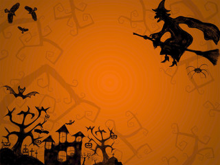 Fototapeta na wymiar Halloween background orange