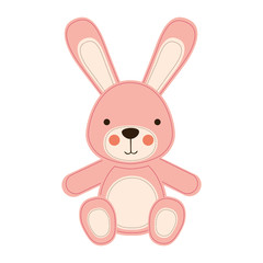 bunny toy icon image vector illustration design 