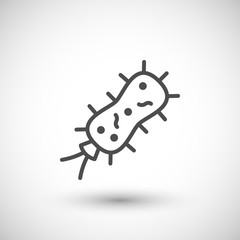 Microbe line icon
