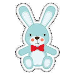 bunny toy icon image vector illustration design 
