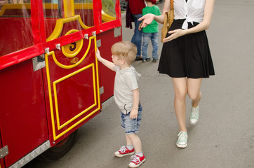 Obraz premium Small baby boy is having fun