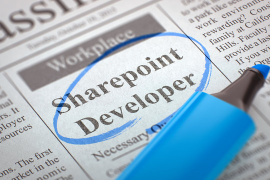 We are Hiring Sharepoint Developer. 3D.