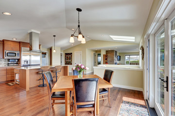 Luxury house interior with open floor plan