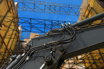 Excavator Arm in a Construction Site