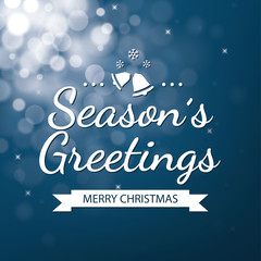 Season greetings with blue bokeh defocused background © kaisorn
