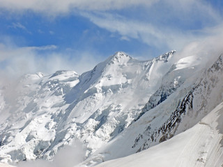Fototapeta na wymiar view of Bezenghi mountains at Caucasus