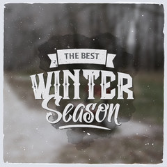Creative graphic message for winter design