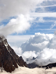 view of Bezenghi mountains at Caucasus